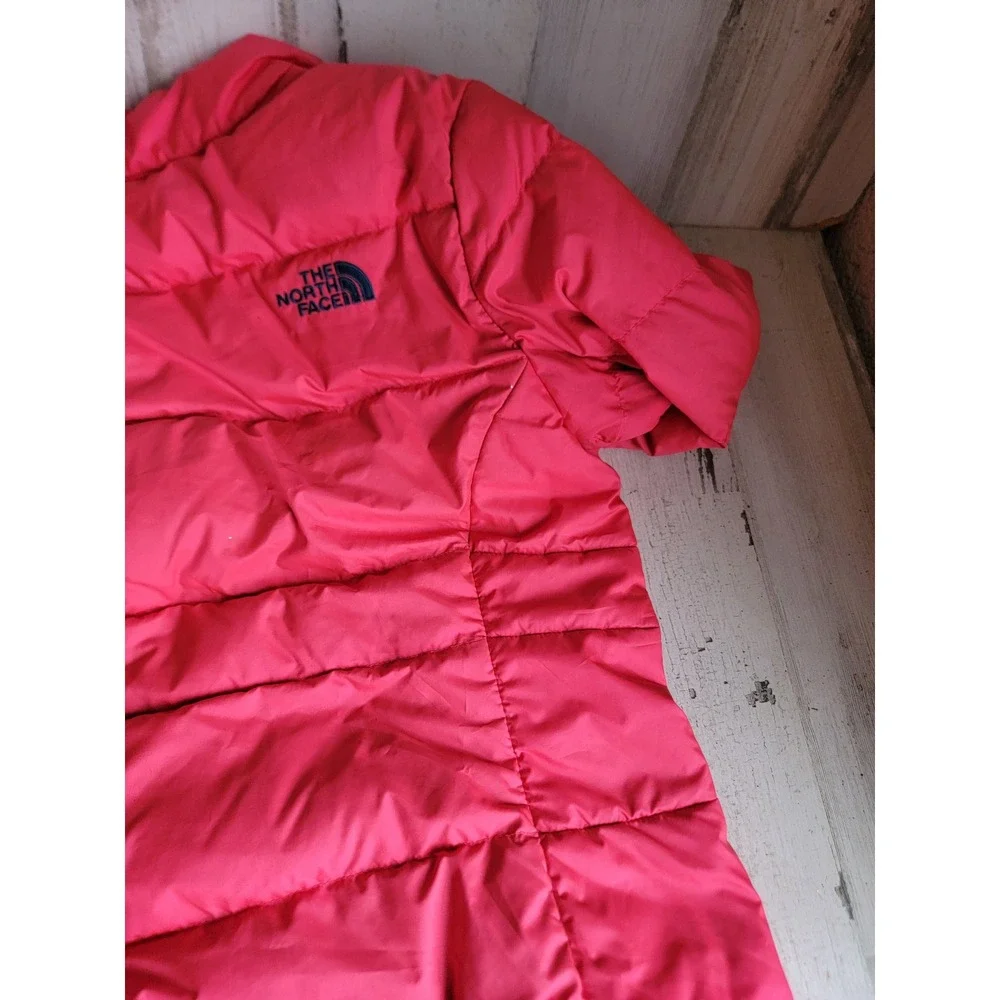 North face 550 medium plush pink zip up youth medium jacket puffer winter